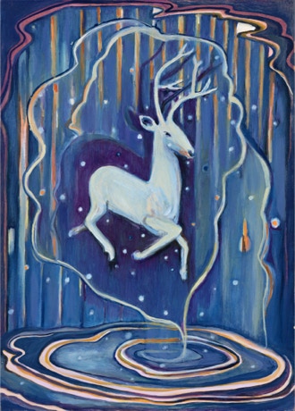 Deer, Oil on canvas, 70 x 50 cm, 2019