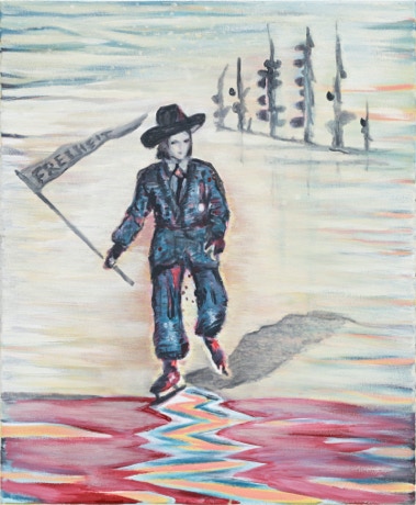 Freiheit, Oil on canvas, 55 x 45 cm, 2018