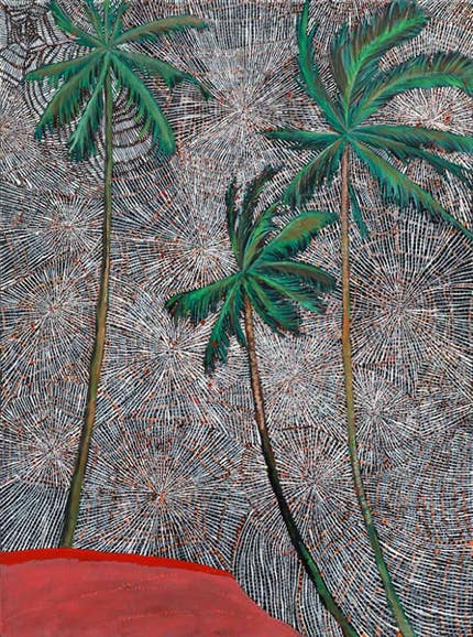Palmen, Oil on canvas, 80 x 60 cm, 2007, Ute Fründt, Ute Fruendt