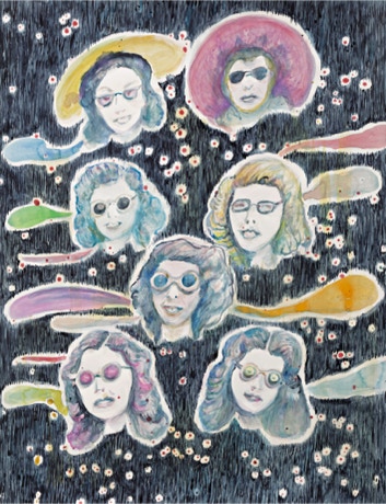 Women, Gouache on paper, 65 x 50 cm, 2018